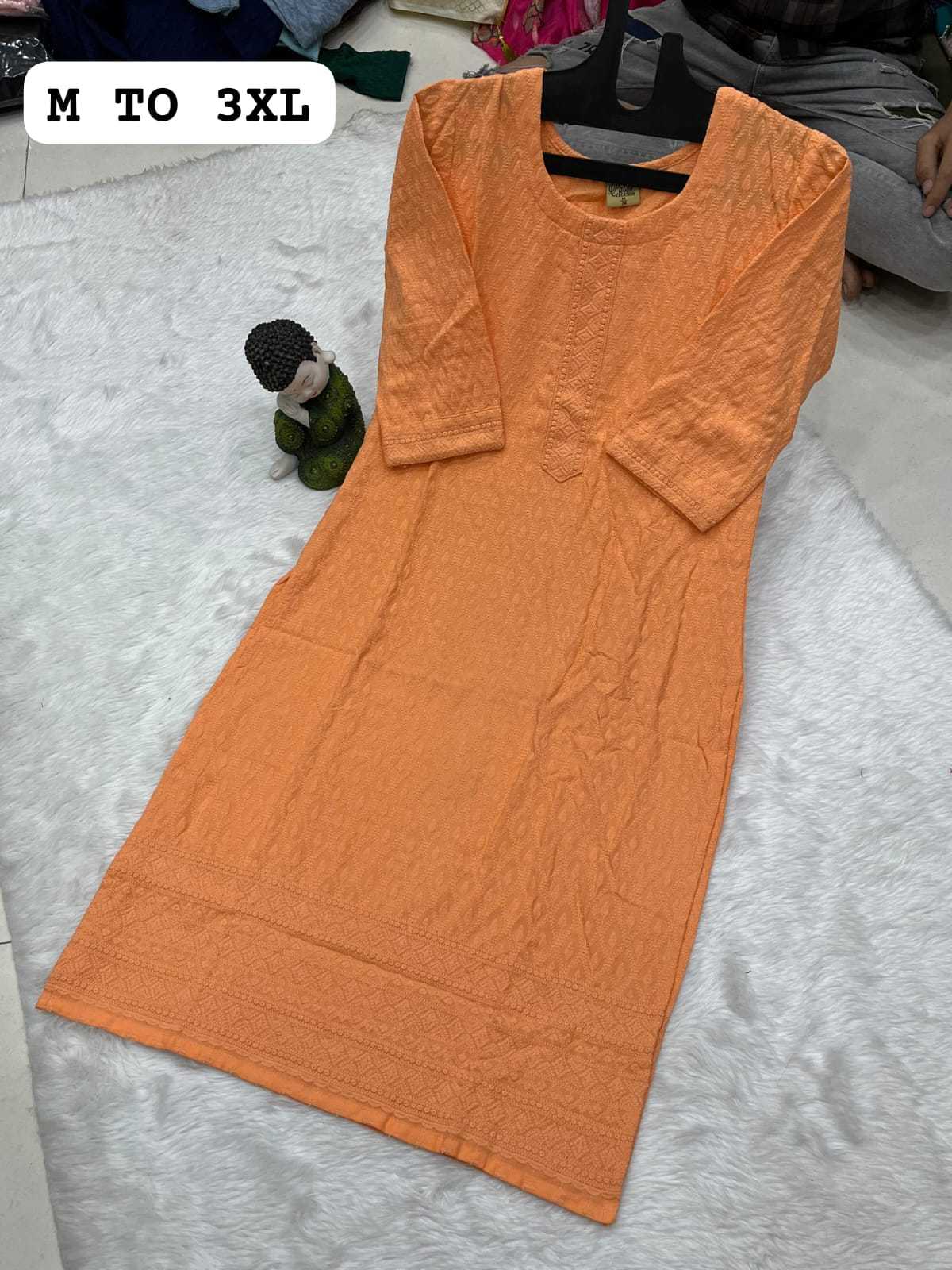 Ynf Viscose Rayon KESH258 VDA178 Kurti Wholesale Festive Kurtis Rayon Kurtis Chikan Kurti Manufacturer- Kapda Export