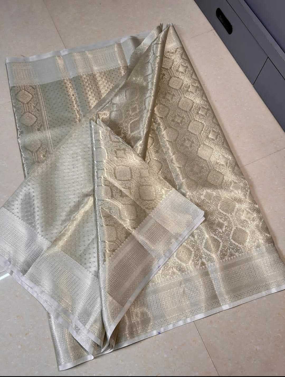 Ynf Banarasi Soft Silk KESH131 NAYANTHARA SILVER Bollywood Collections Wholesale Nayanthara Manufacturer- Kapda Export