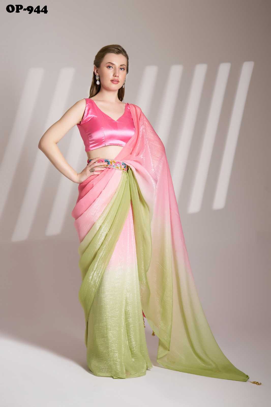 Ynf Chiffon Sarees Wholesale Designer Sarees Fancy Sarees Chikan Sarees Manufacturer- Kapda Export