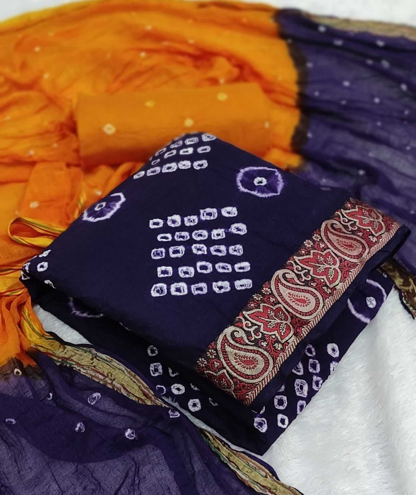 Ynf Cotton Bandhni KESH197 MUMTAZ Sarees Rakhi Collections Onam Sarees Wholesale Jacquard Saree Cotton Sarees Bandhani Sarees Manufacturer- Kapda Export