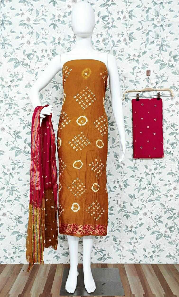 Ynf Cotton Bandhni KESH197 MUMTAZ Sarees Rakhi Collections Onam Sarees Wholesale Jacquard Saree Cotton Sarees Bandhani Sarees Manufacturer- Kapda Export