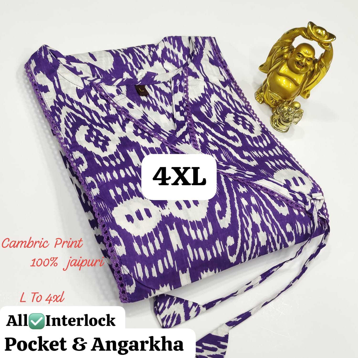 Ynf Cotton Cambric KESH418 Z 645 - 684 Kurti Wholesale Printed Kurtis V-Neck Kurtis Kurtis With Pockets Manufacturer- Kapda Export