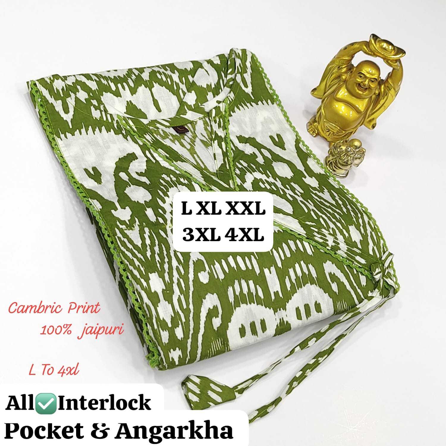 Ynf Cotton Cambric KESH418 Z 645 - 684 Kurti Wholesale Printed Kurtis V-Neck Kurtis Kurtis With Pockets Manufacturer- Kapda Export