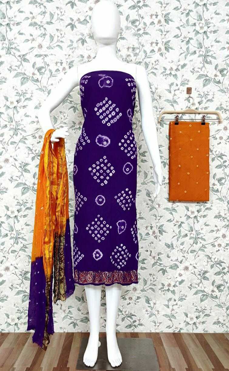 Ynf Cotton KESH197 MUMTAZ Suits & Dresses Diwali Collections Festive Collections Wholesale Printed Suits Cotton Suits Bandhani Suits Manufacturer- Kapda Export