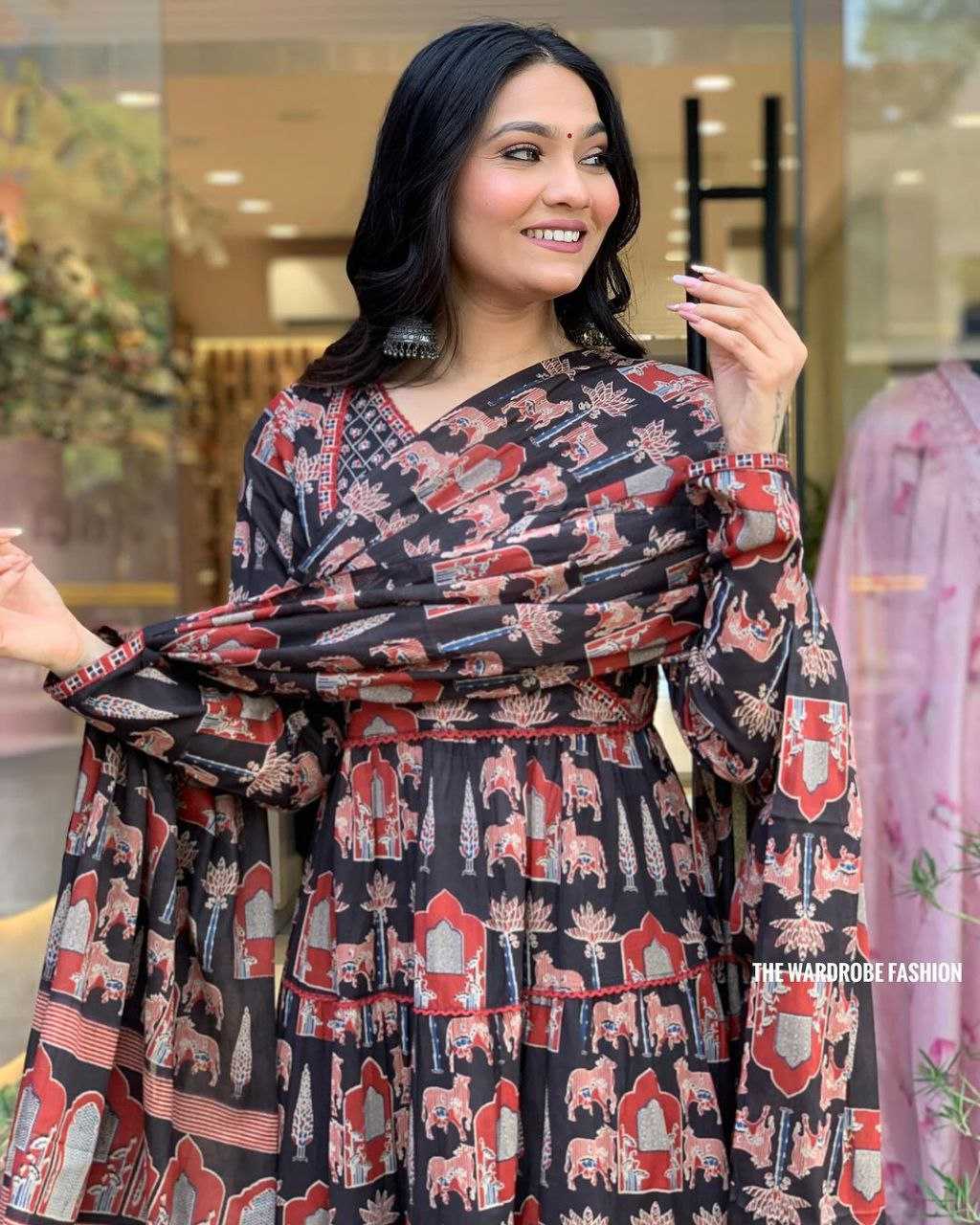 Ynf Cotton KESH352 KVD 14 Gowns Wholesale Printed Gowns Embroidery Gowns Plus Size Gowns Manufacturer- Kapda Export