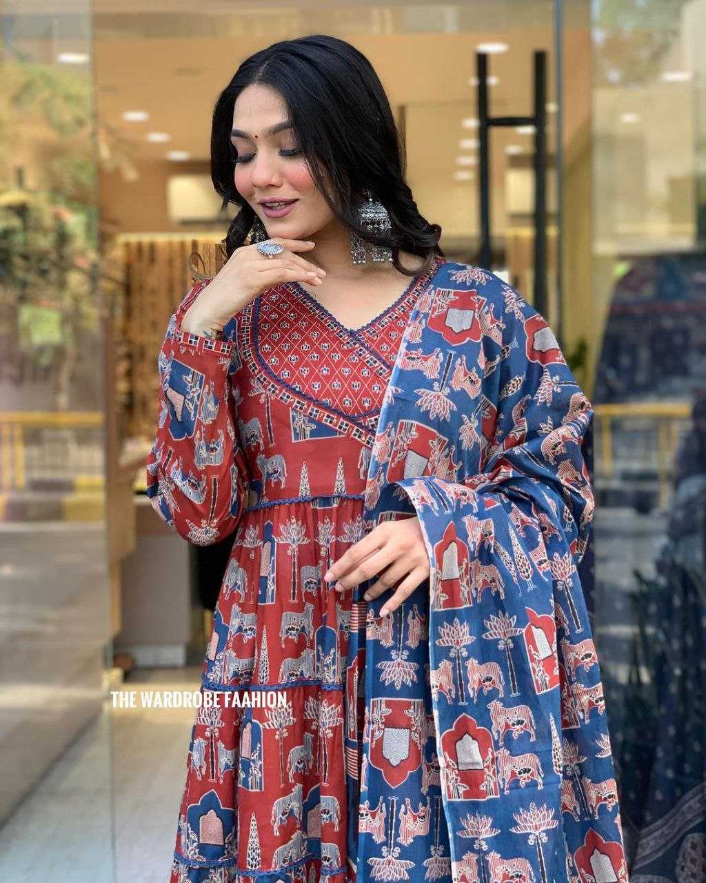 Ynf Cotton KESH352 KVD 14 Gowns Wholesale Printed Gowns Embroidery Gowns Plus Size Gowns Manufacturer- Kapda Export