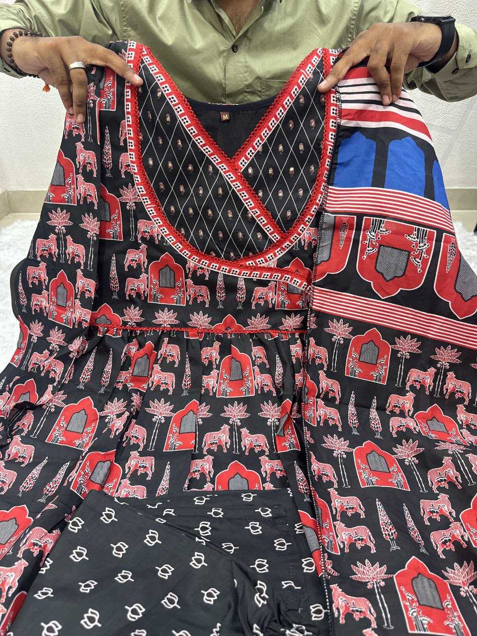 Ynf Cotton KESH352 KVD 14 Gowns Wholesale Printed Gowns Embroidery Gowns Plus Size Gowns Manufacturer- Kapda Export