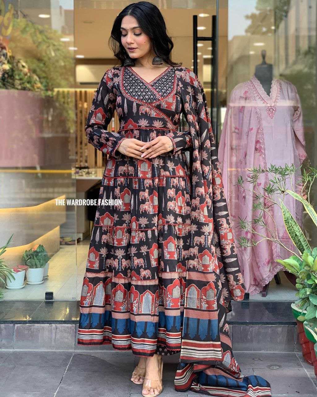 Ynf Cotton KESH352 KVD 14 Gowns Wholesale Printed Gowns Embroidery Gowns Plus Size Gowns Manufacturer- Kapda Export