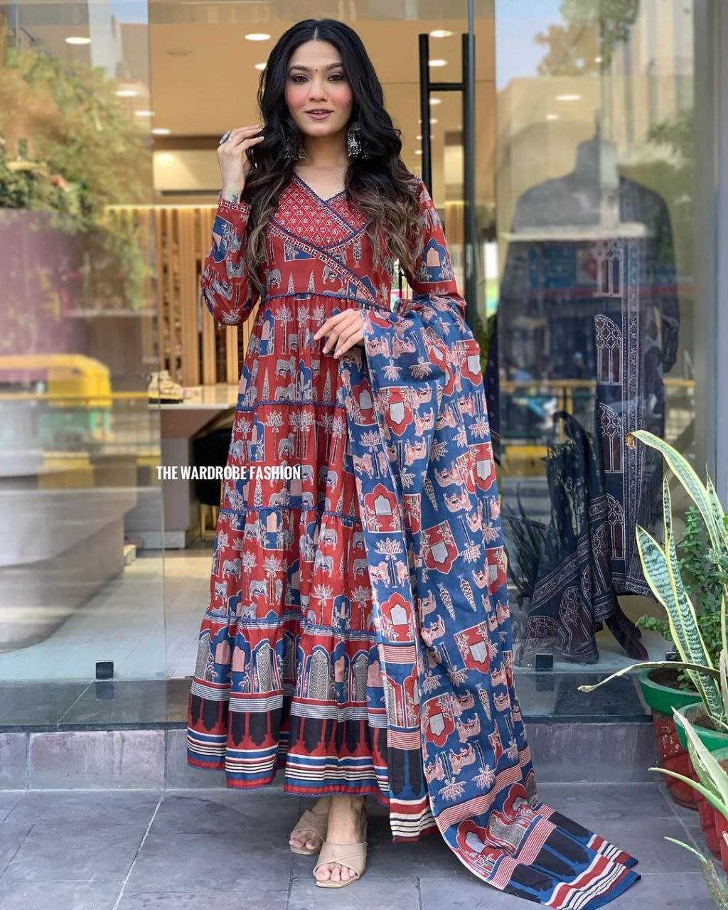 Ynf Cotton KESH352 KVD 14 Gowns Wholesale Printed Gowns Embroidery Gowns Plus Size Gowns Manufacturer- Kapda Export