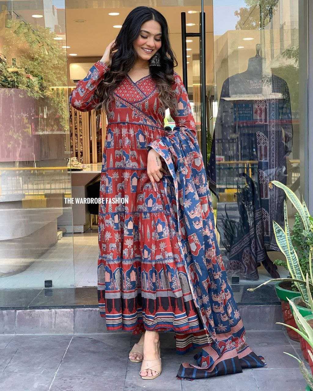 Ynf Cotton KESH352 KVD 14 Gowns Wholesale Printed Gowns Embroidery Gowns Plus Size Gowns Manufacturer- Kapda Export