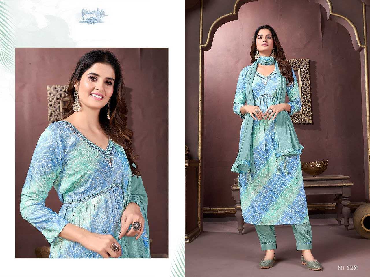 Ynf Cotton KESH354 GRM06 Suits & Dresses Wholesale Ladies Suits Alia Cut Suits Party wear suits Zari Work Suit Manufacturer- Kapda Export