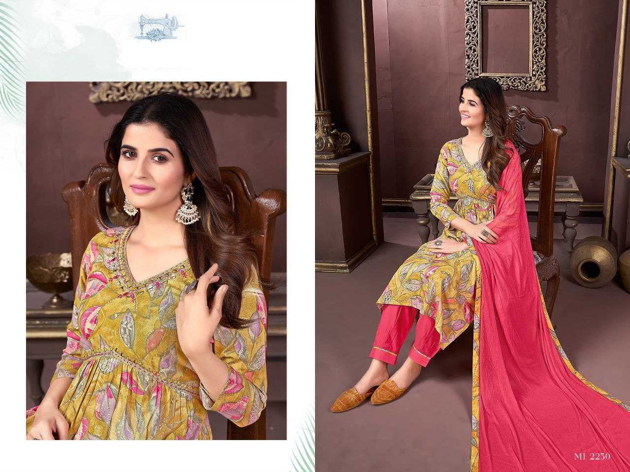 Ynf Cotton KESH354 GRM06 Suits & Dresses Wholesale Ladies Suits Alia Cut Suits Party wear suits Zari Work Suit Manufacturer- Kapda Export