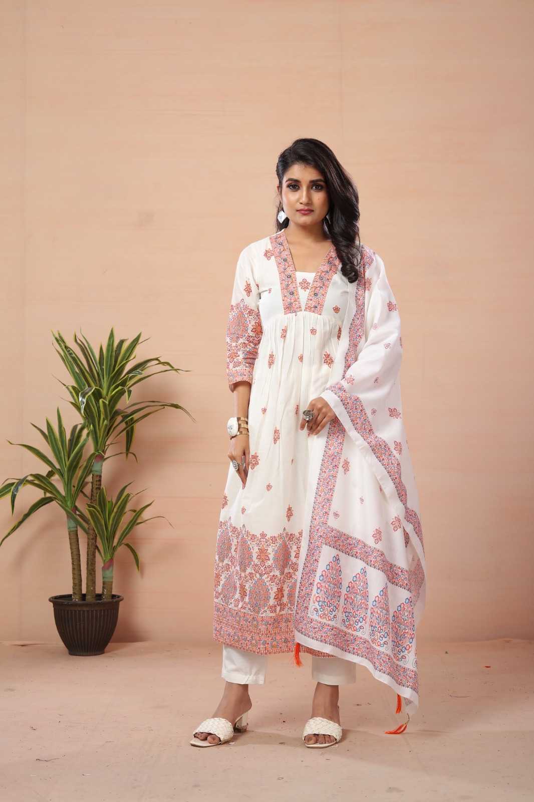 Ynf Cotton KESH443 SLAVIA Setwise Collections Wholesale Dresses & Suits Catalogs Manufacturer- Kapda Export