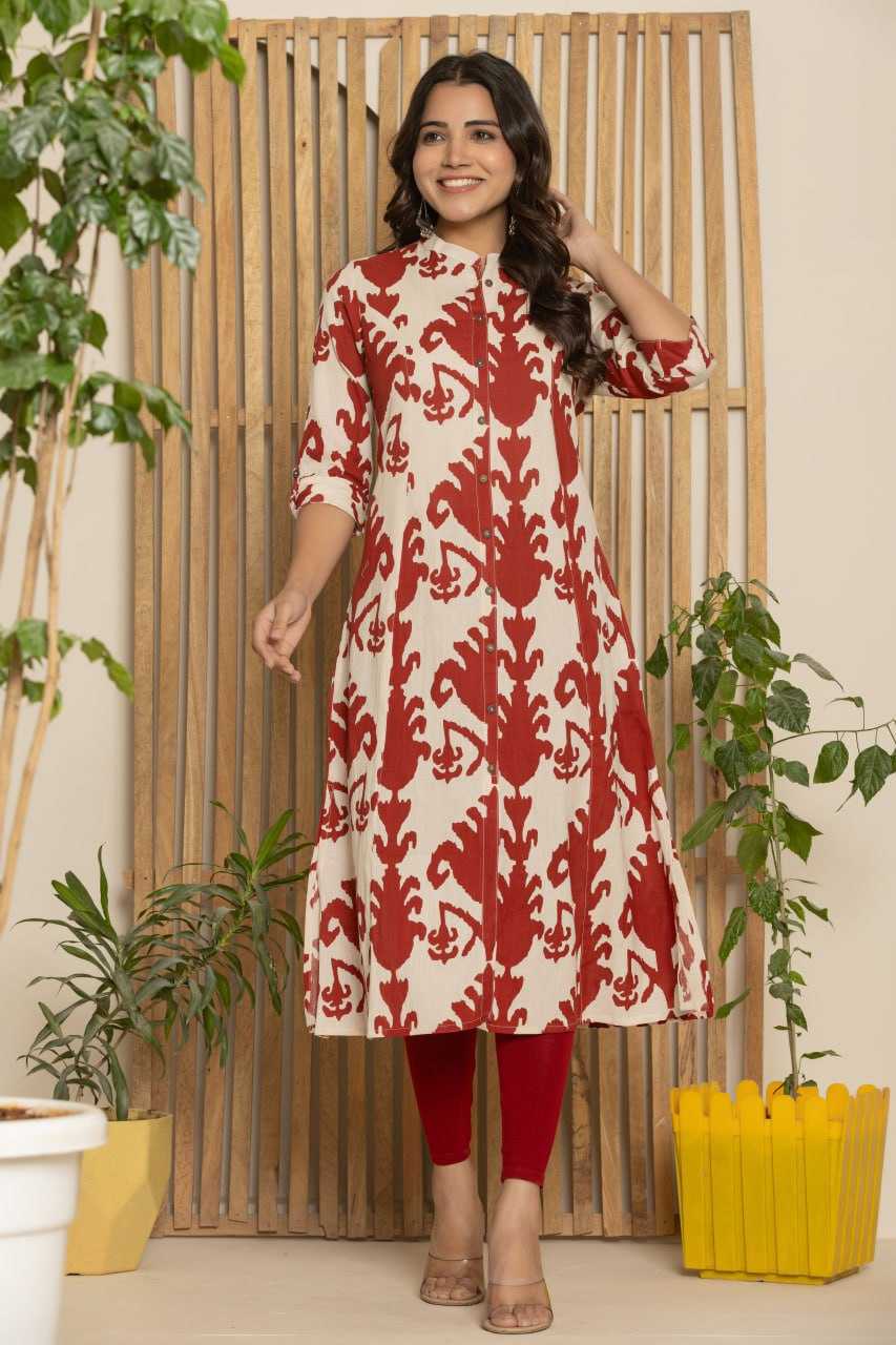 Ynf Cotton KESH470 3077 Kurti Rakhi Collections Wedding Collections Wholesale Printed Kurtis Cotton Kurtis Red Kurtis Manufacturer- Kapda Export