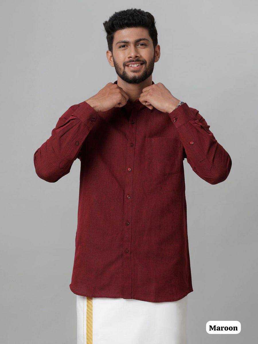 Ynf Cotton RIN125 INL01 Mens Wear Diwali Collections Festive Collections Wholesale Casual Wear Men Full Sleeves Shirts Men Plain Shirts Manufacturer- Kapda Export
