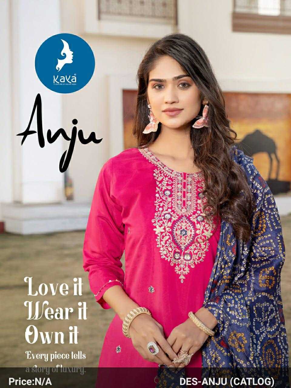 Ynf Heavy Roman Silk KESH443 ANJU Setwise Collections Wholesale Kurtis Catalogs Manufacturer- Kapda Export