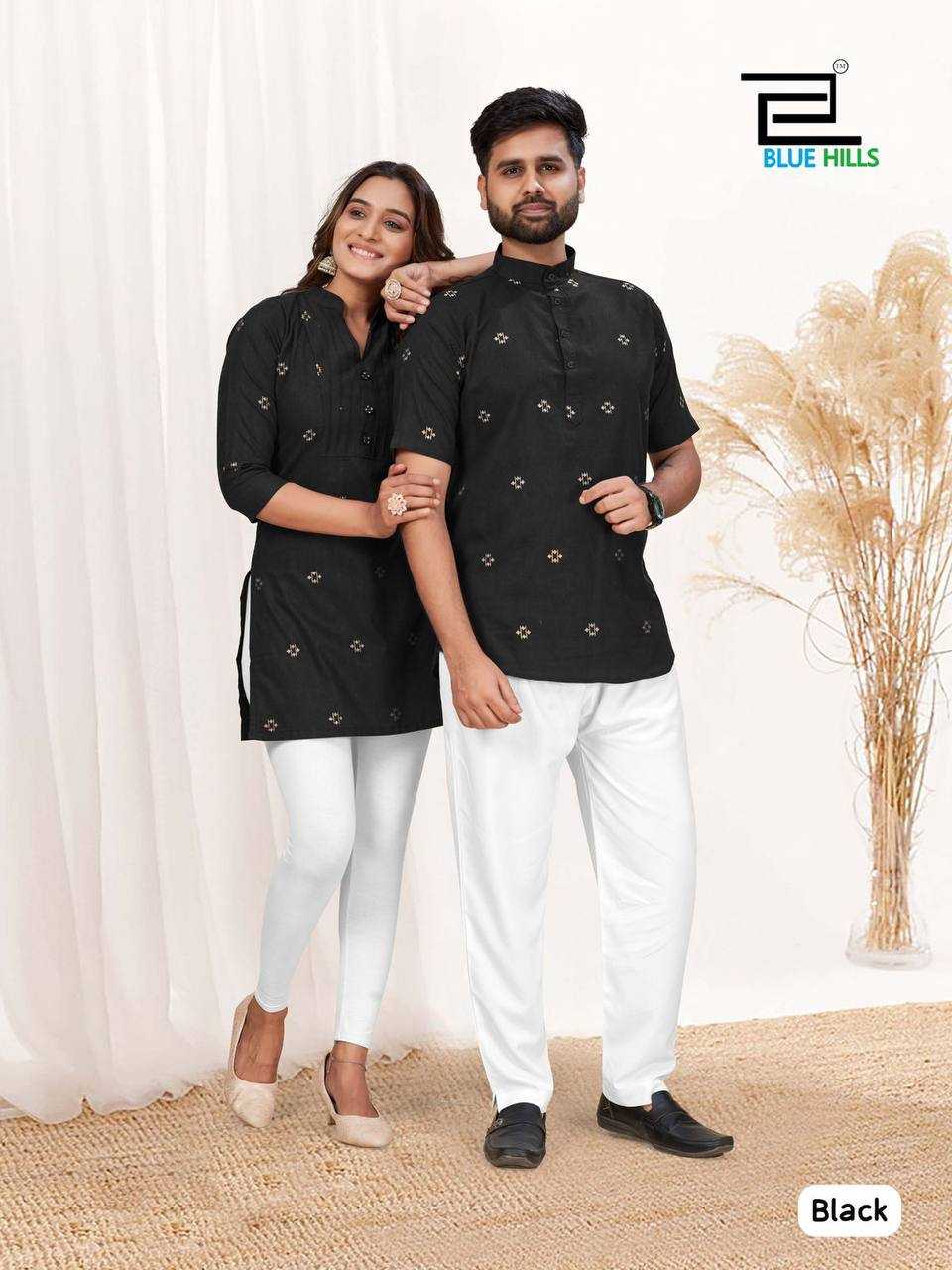 Ynf Khadi Cotton RIN125 Trendy couple Kurti Mens Wear Couple Wear Wholesale Men Cotton Kurta Couple Matching Ethnic Outfits Matching Festive Outfits for Couples Manufacturer- Kapda Export