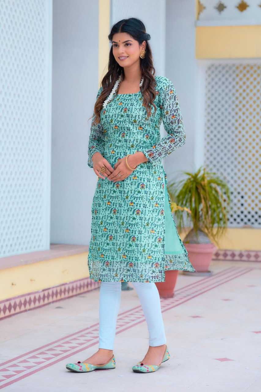 Ynf Kota Checks KESH243 1036 Kurti Wholesale Designer Kurtis Printed Kurtis Green Kurtis Manufacturer- Kapda Export