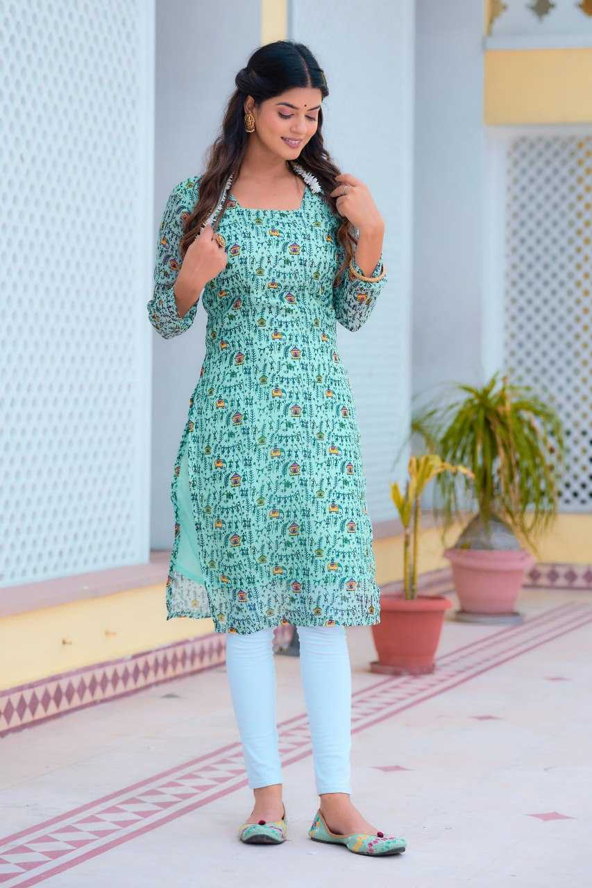 Ynf Kota Checks KESH243 1036 Kurti Wholesale Designer Kurtis Printed Kurtis Green Kurtis Manufacturer- Kapda Export