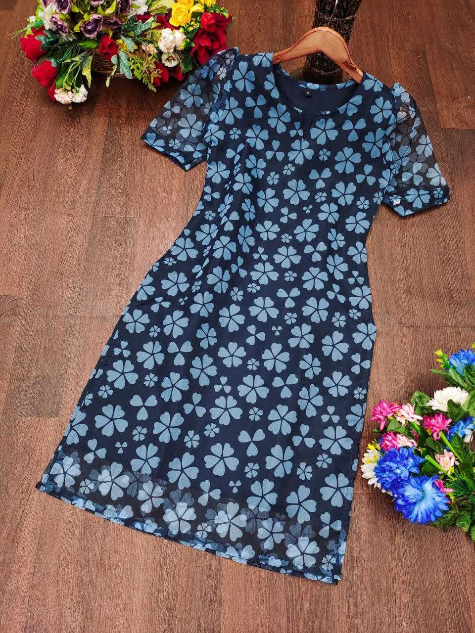 Ynf Organza KESH461 70 Kurti Wedding Collections Festive Collections Wholesale Designer Kurtis Printed Kurtis Half Sleeve Kurtis Manufacturer- Kapda Export