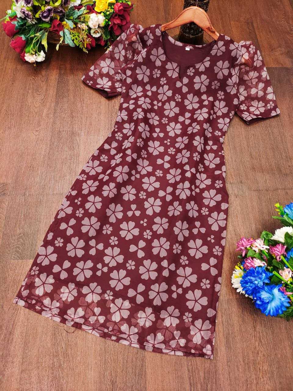Ynf Organza KESH461 70 Kurti Wedding Collections Festive Collections Wholesale Designer Kurtis Printed Kurtis Half Sleeve Kurtis Manufacturer- Kapda Export