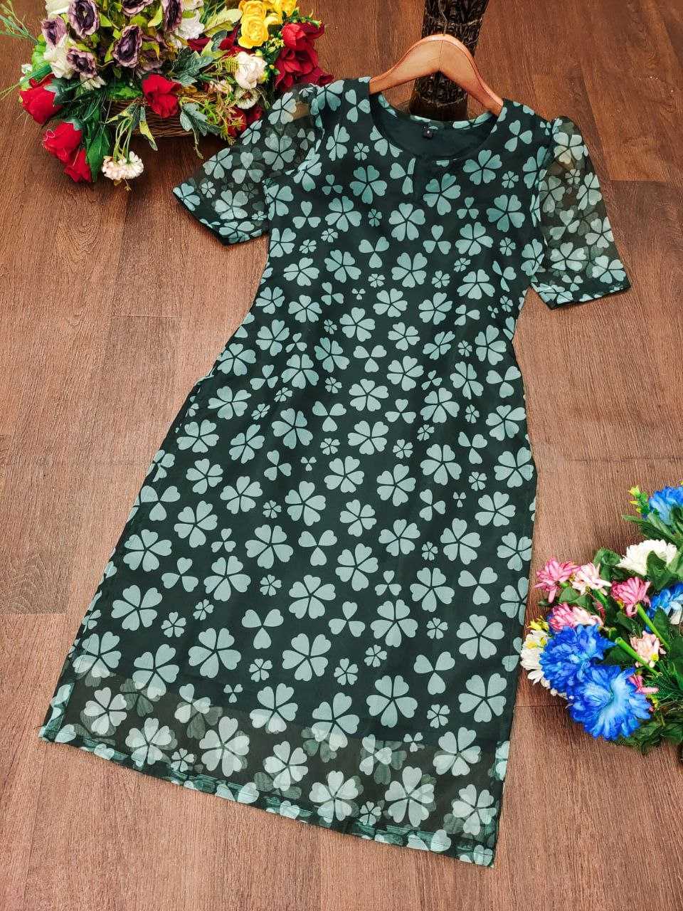 Ynf Organza KESH461 70 Kurti Wedding Collections Festive Collections Wholesale Designer Kurtis Printed Kurtis Half Sleeve Kurtis Manufacturer- Kapda Export