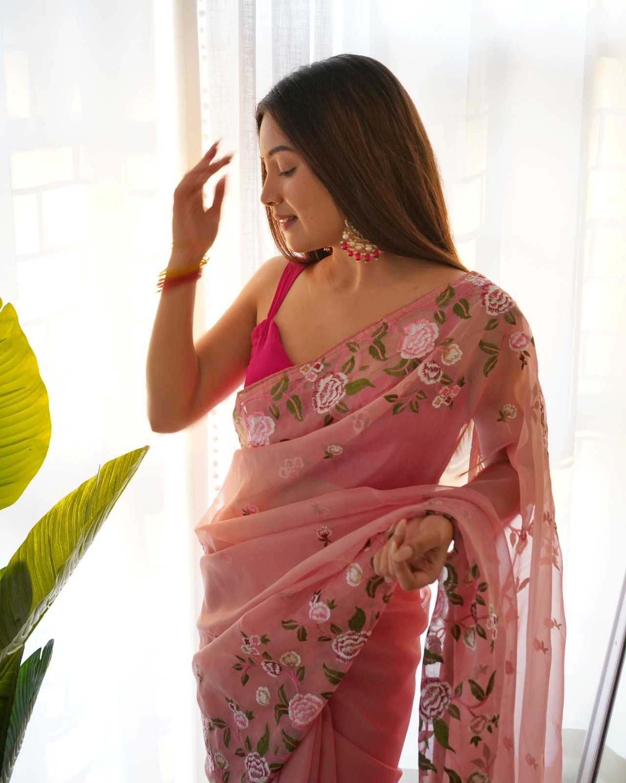 Ynf Organza Silk RIN185 Gold Tebi silk Silk Sarees Wholesale Raw Silk Sarees Fancy Silk Sarees Embroidered Silk Sarees Manufacturer- Kapda Export