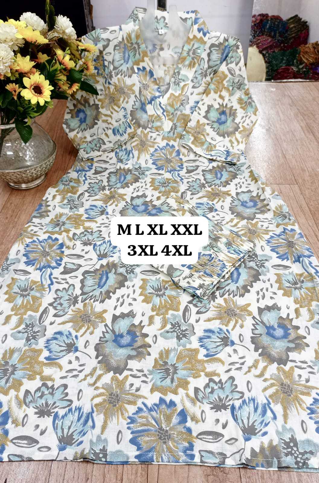 Ynf Pure Cotton KESH418 Z 754 Kurti Wholesale V-Neck Kurtis Kurti With Pants Kurtis With Pockets Manufacturer- Kapda Export