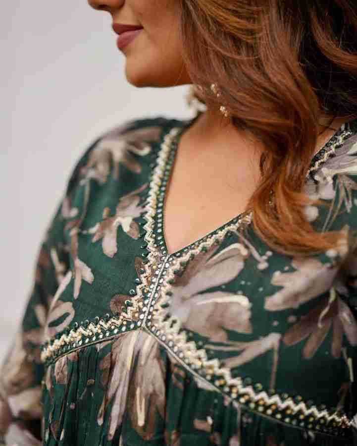 Ynf Rayon KESH354 GRM108 Suits & Dresses Wholesale Alia Cut Suits Embroidery Suits Cotton Suits Manufacturer- Kapda Export