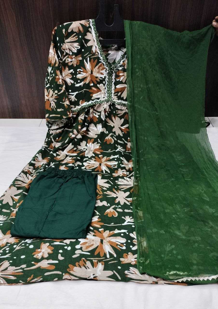 Ynf Rayon KESH354 GRM108 Suits & Dresses Wholesale Alia Cut Suits Embroidery Suits Cotton Suits Manufacturer- Kapda Export