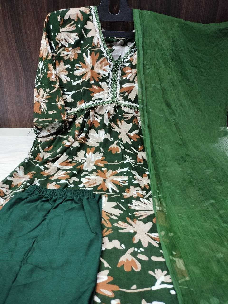 Ynf Rayon KESH354 GRM108 Suits & Dresses Wholesale Alia Cut Suits Embroidery Suits Cotton Suits Manufacturer- Kapda Export