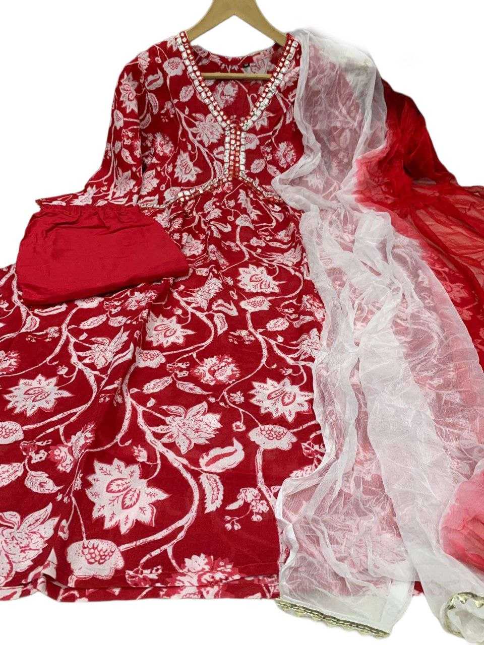 Ynf Rayon KESH354 GRM45 Suits & Dresses Wholesale Alia Cut Suits Embroidery Suits Cotton Suits Manufacturer- Kapda Export