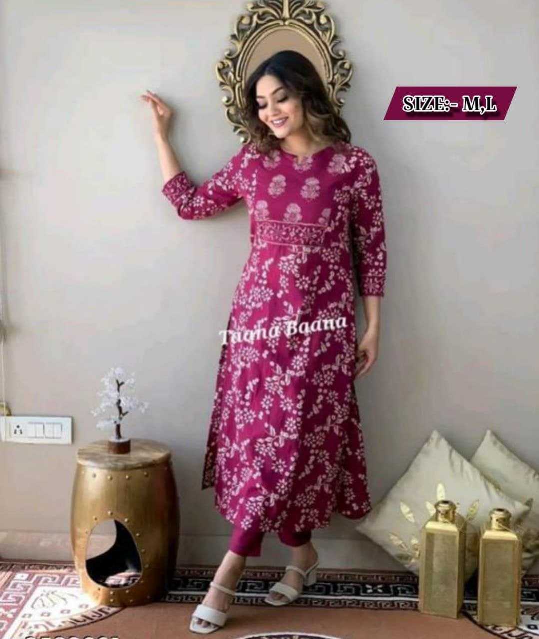 Ynf Rayon KESH354 GRM55 Kurti Wholesale Rayon Kurtis Chikan Kurti Kurti With Pants Manufacturer- Kapda Export