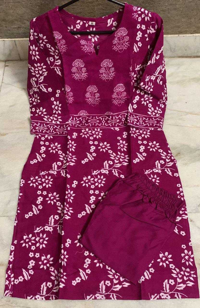 Ynf Rayon KESH354 GRM55 Kurti Wholesale Rayon Kurtis Chikan Kurti Kurti With Pants Manufacturer- Kapda Export