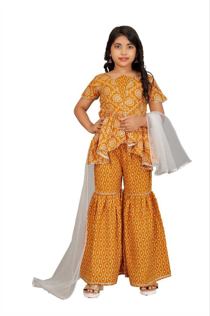 Ynf Rayon KESH461 HK 51 Kids Wear Wholesale Kids Sharara Top & Pant Manufacturer- Kapda Export