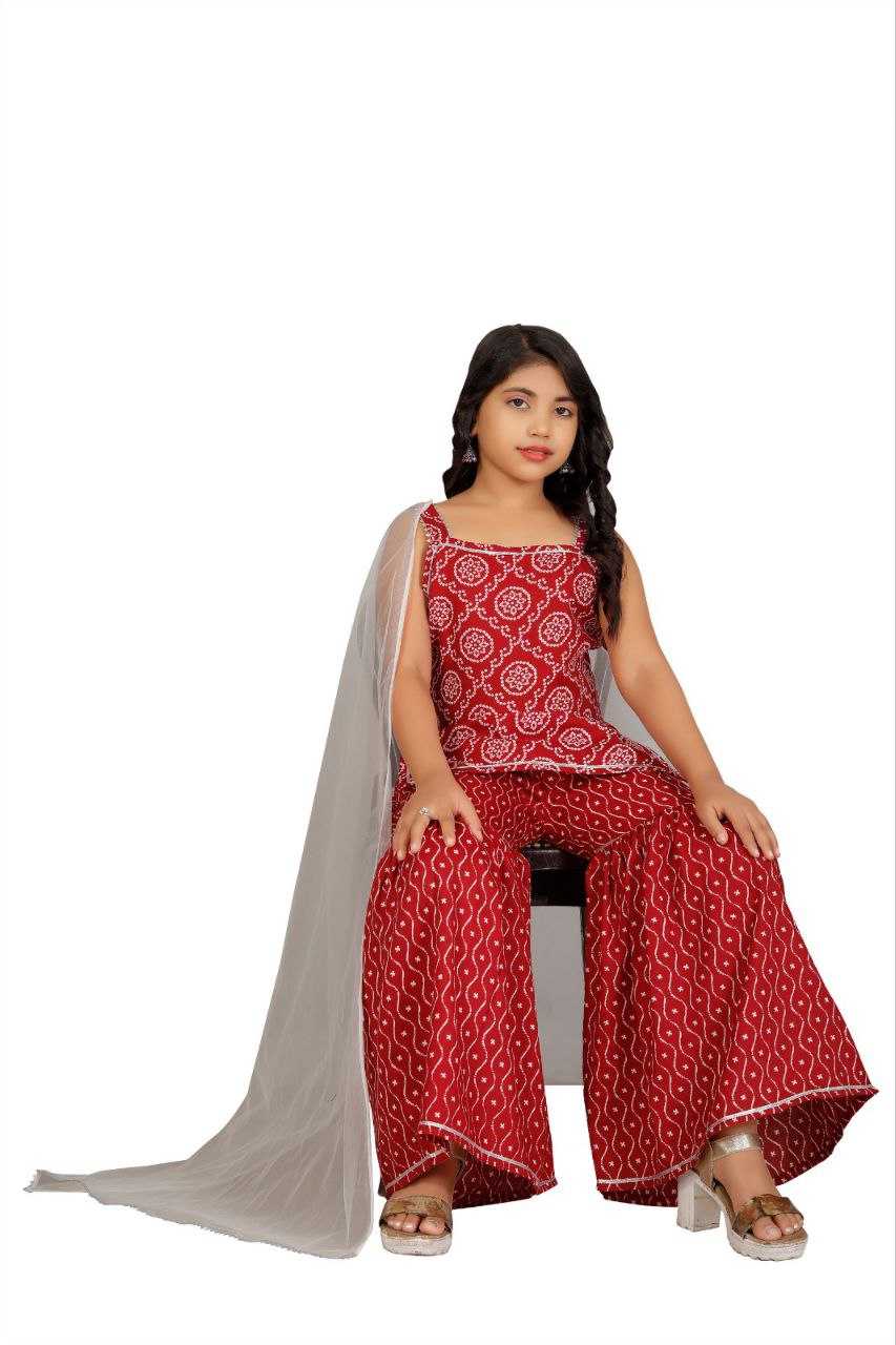 Ynf Rayon KESH461 HK 51 Kids Wear Wholesale Kids Sharara Top & Pant Manufacturer- Kapda Export
