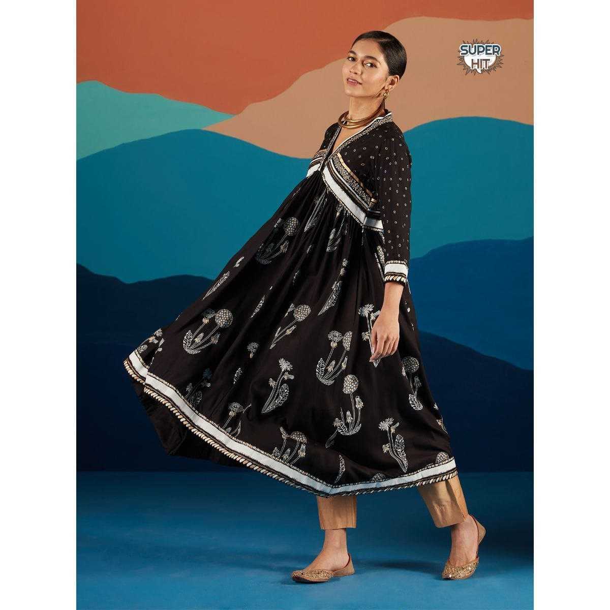 Ynf Reyon Cotton KESH354 GRM08 Suits & Dresses Wholesale Ladies Suits Alia Cut Suits Printed Suits Manufacturer- Kapda Export