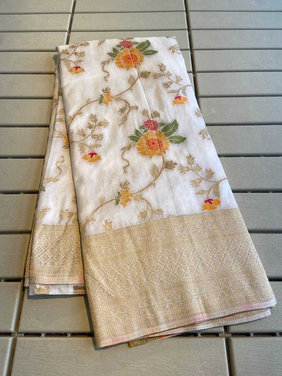 Ynf Russian Silk RIN101 ANT38 Silk Sarees Rakhi Collections Onam Sarees Wholesale Soft Silk Sarees Designer Silk Sarees Zari Border Silk Sarees Manufacturer- Kapda Export