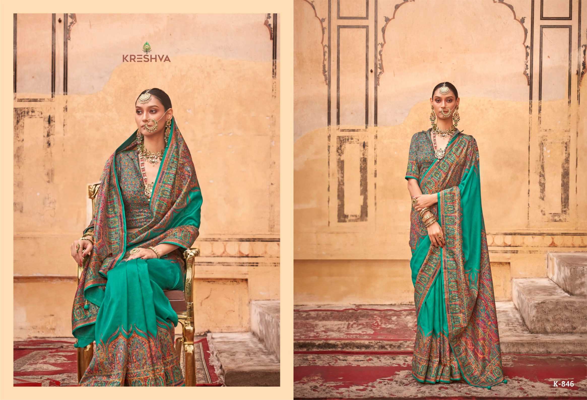 Ynf Silk KESH113 Kreshva-Rambha Sarees Rakhi Collections Wedding Collections Wholesale Party Wear Sarees Printed Sarees Traditional Sarees Manufacturer- Kapda Export