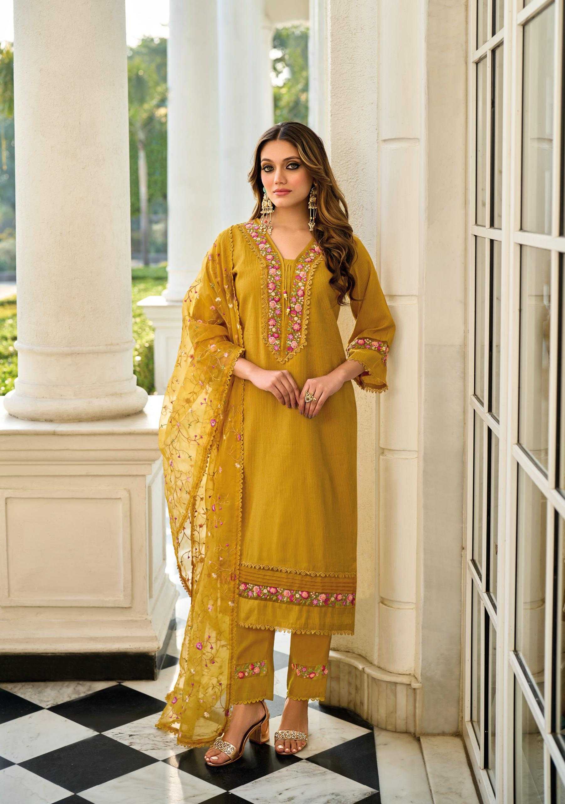 Ynf Silk KESH443 AARFA Suits & Dresses Wholesale Embroidery Suits Ladies Silk Suit Handloom Suits Manufacturer- Kapda Export