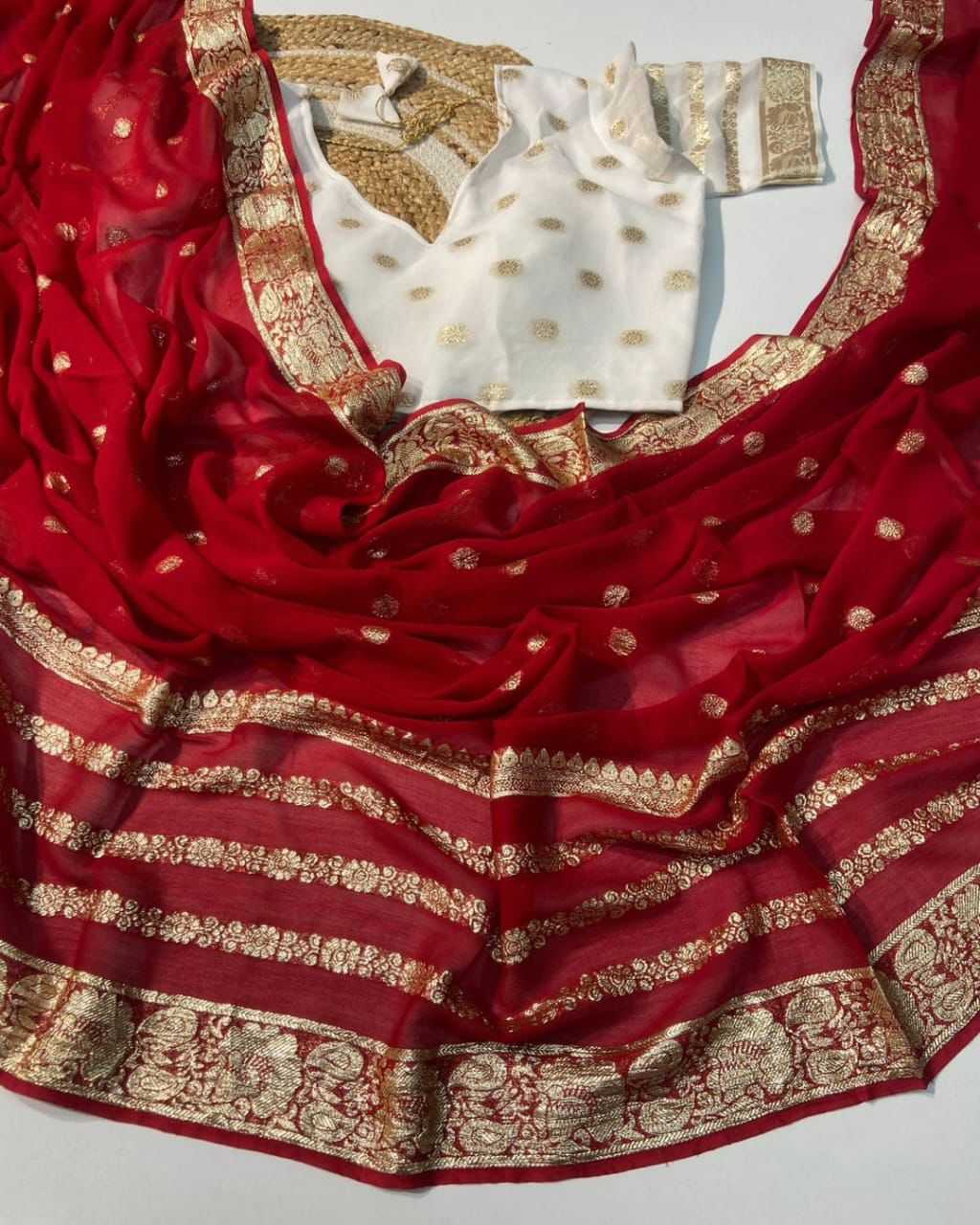 Ynf Viscouse Crushed Georgette RIN104 APE136 Sarees Wedding Collections Teej Sarees Wholesale Party Wear Sarees Georgette Sarees Viscose Saree Manufacturer- Kapda Export