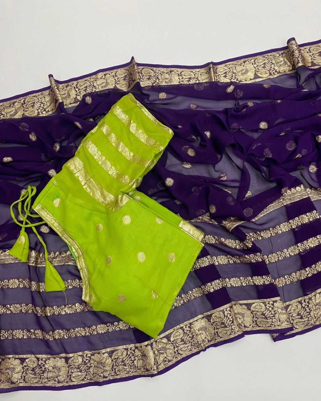 Ynf Viscouse Crushed Georgette RIN104 APE136 Sarees Wedding Collections Teej Sarees Wholesale Party Wear Sarees Georgette Sarees Viscose Saree Manufacturer- Kapda Export