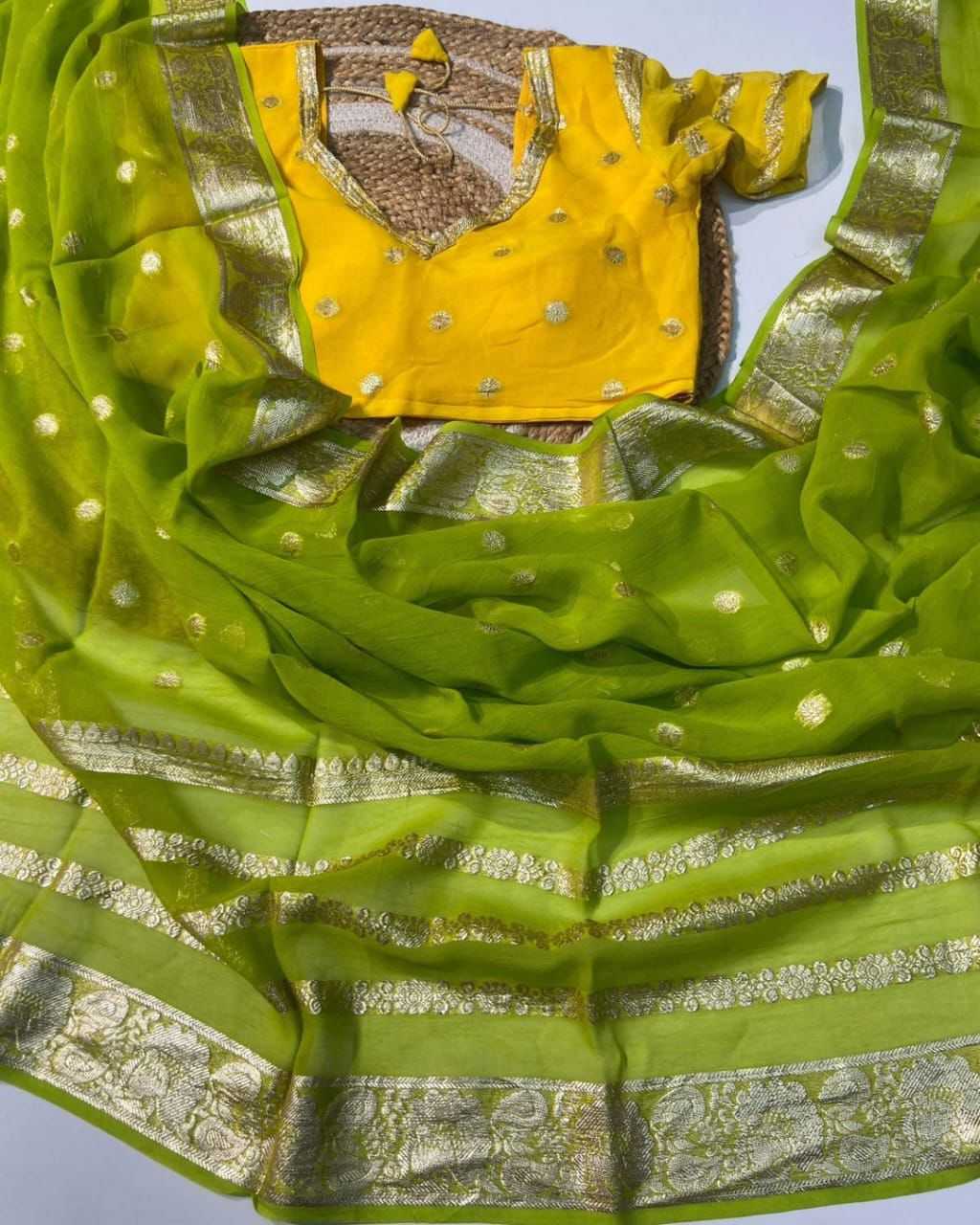 Ynf Viscouse Crushed Georgette RIN104 APE136 Sarees Wedding Collections Teej Sarees Wholesale Party Wear Sarees Georgette Sarees Viscose Saree Manufacturer- Kapda Export