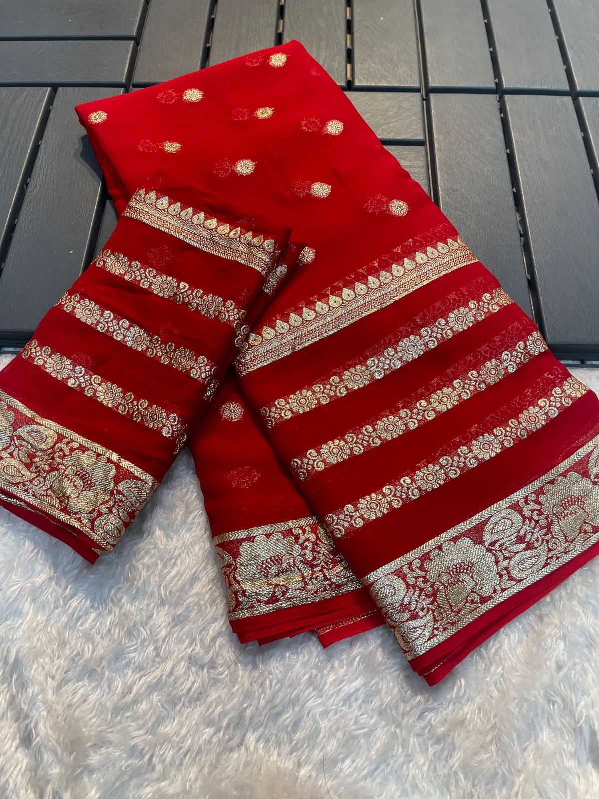 Ynf Viscouse Crushed Georgette RIN104 APE141 Sarees Wedding Collections Onam Sarees Wholesale Georgette Sarees Viscose Saree Festive Sarees Manufacturer- Kapda Export