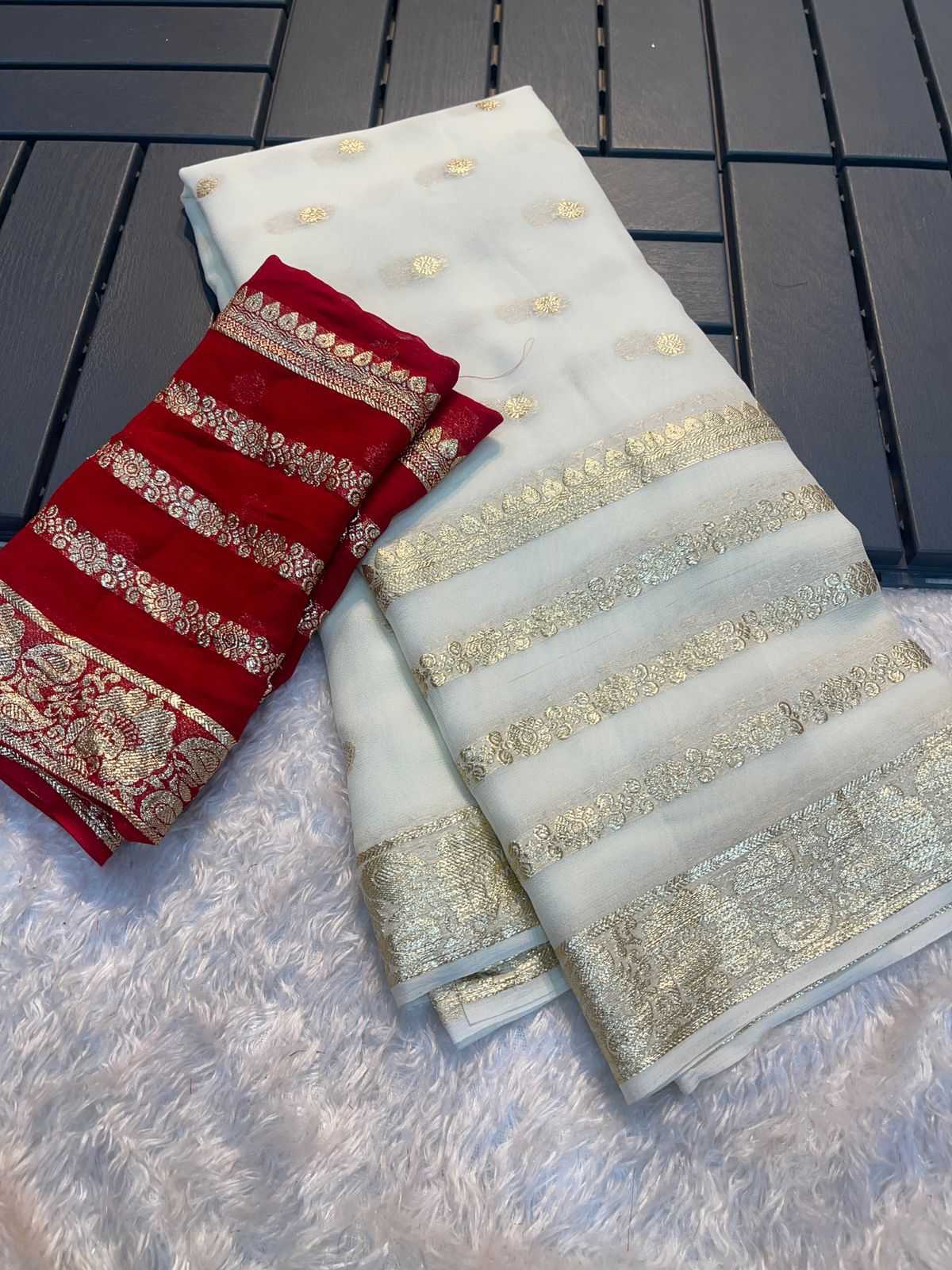 Ynf Viscouse Crushed Georgette RIN104 APE141 Sarees Wedding Collections Onam Sarees Wholesale Georgette Sarees Viscose Saree Festive Sarees Manufacturer- Kapda Export