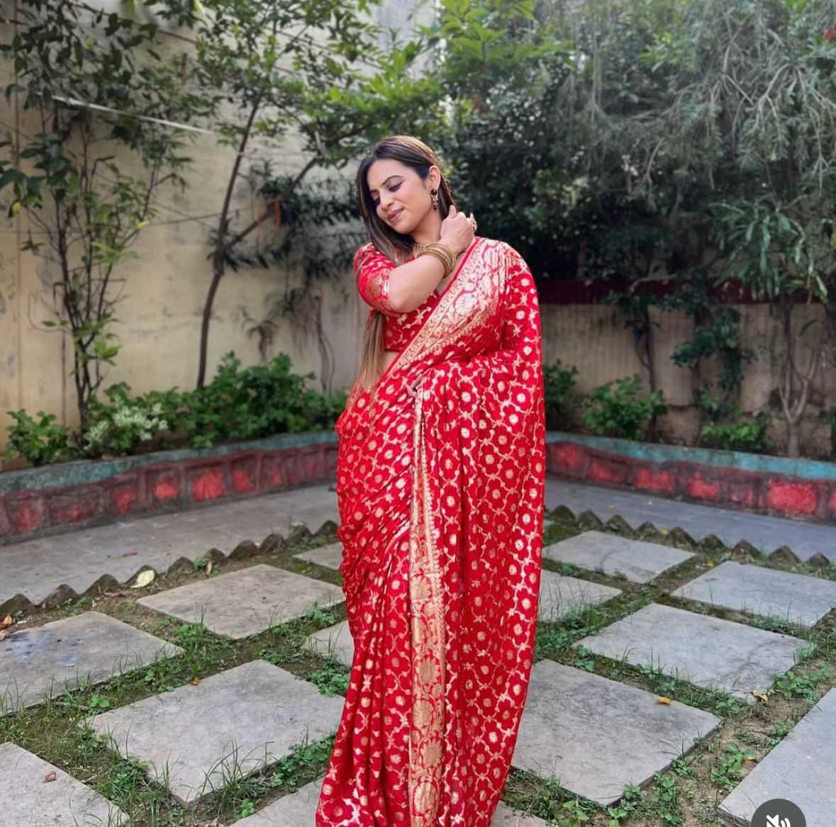 Ynf Viscouse Crushed Georgette RIN104 APE179 Sarees Karwa Chauth Sarees Festive Collections Wholesale Georgette Sarees Viscose Saree Holi Collections Manufacturer- Kapda Export