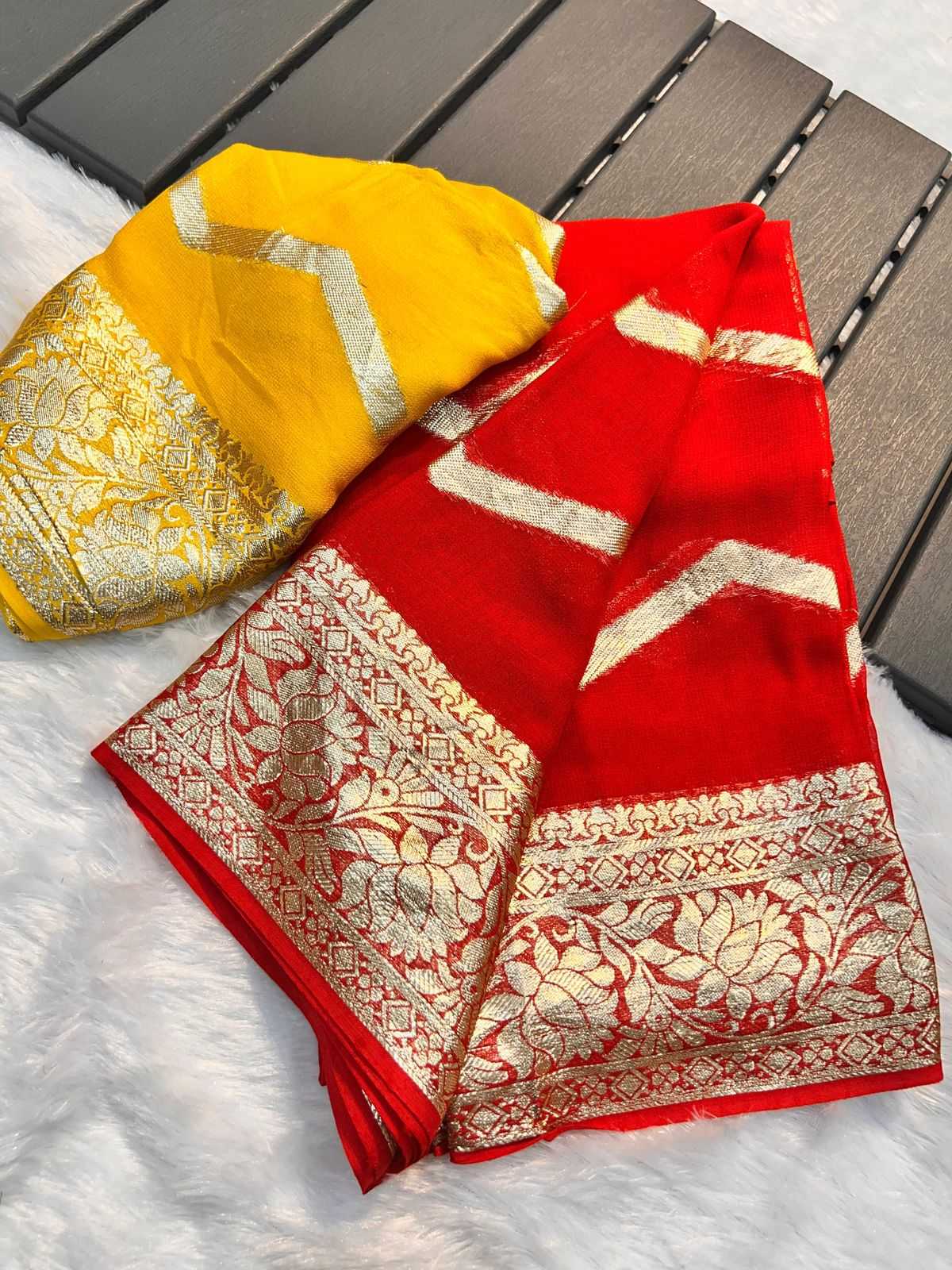 Ynf Viscouse Crushed Georgette RIN104 APE92 Sarees Onam Sarees Festive Collections Wholesale Party Wear Sarees Georgette Sarees Viscose Saree Manufacturer- Kapda Export