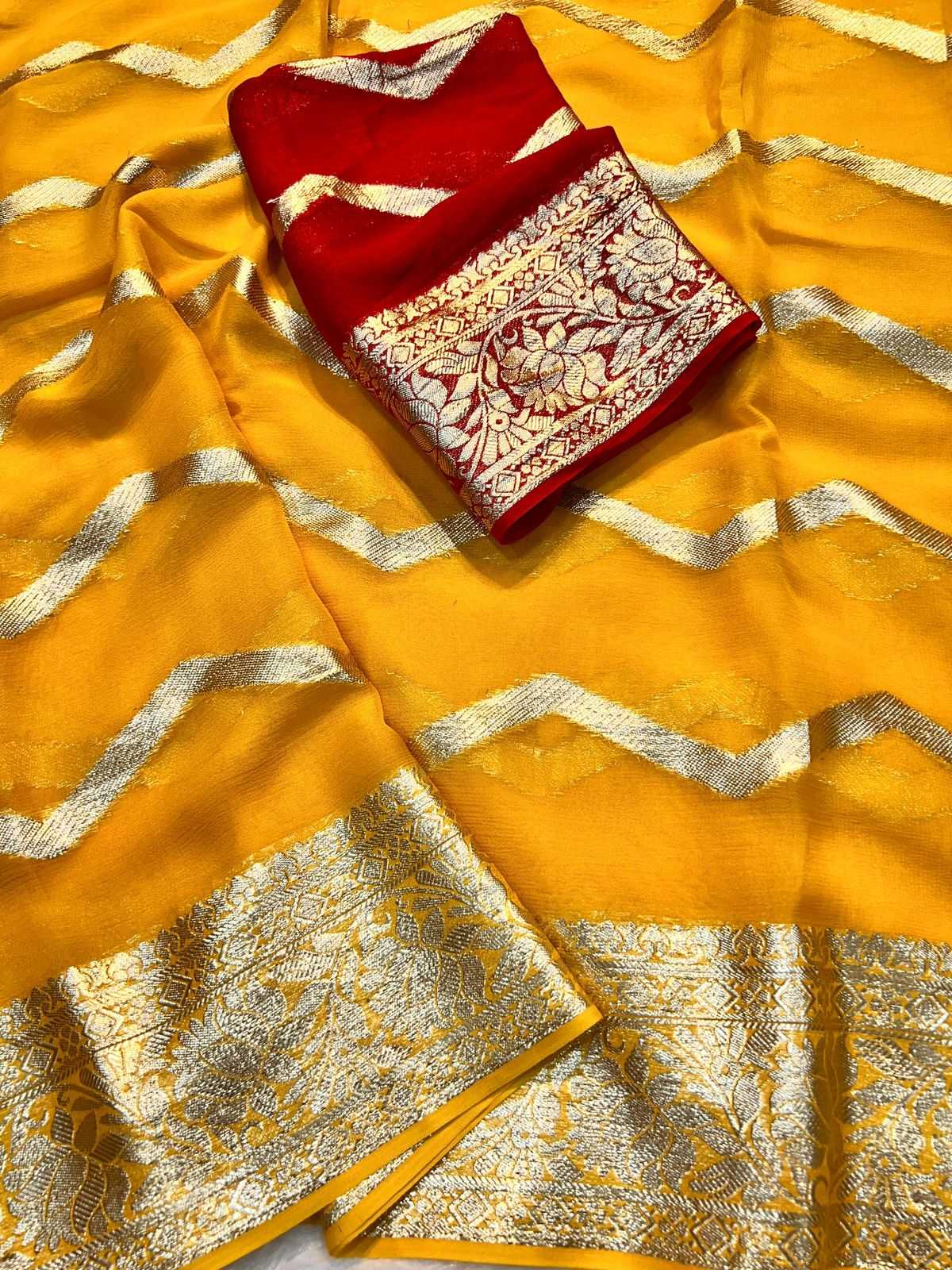 Ynf Viscouse Crushed Georgette RIN104 APE92 Sarees Onam Sarees Festive Collections Wholesale Party Wear Sarees Georgette Sarees Viscose Saree Manufacturer- Kapda Export