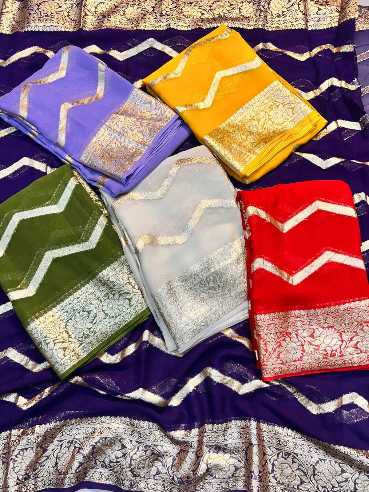 Ynf Viscouse Crushed Georgette RIN104 APE92 Sarees Onam Sarees Festive Collections Wholesale Party Wear Sarees Georgette Sarees Viscose Saree Manufacturer- Kapda Export