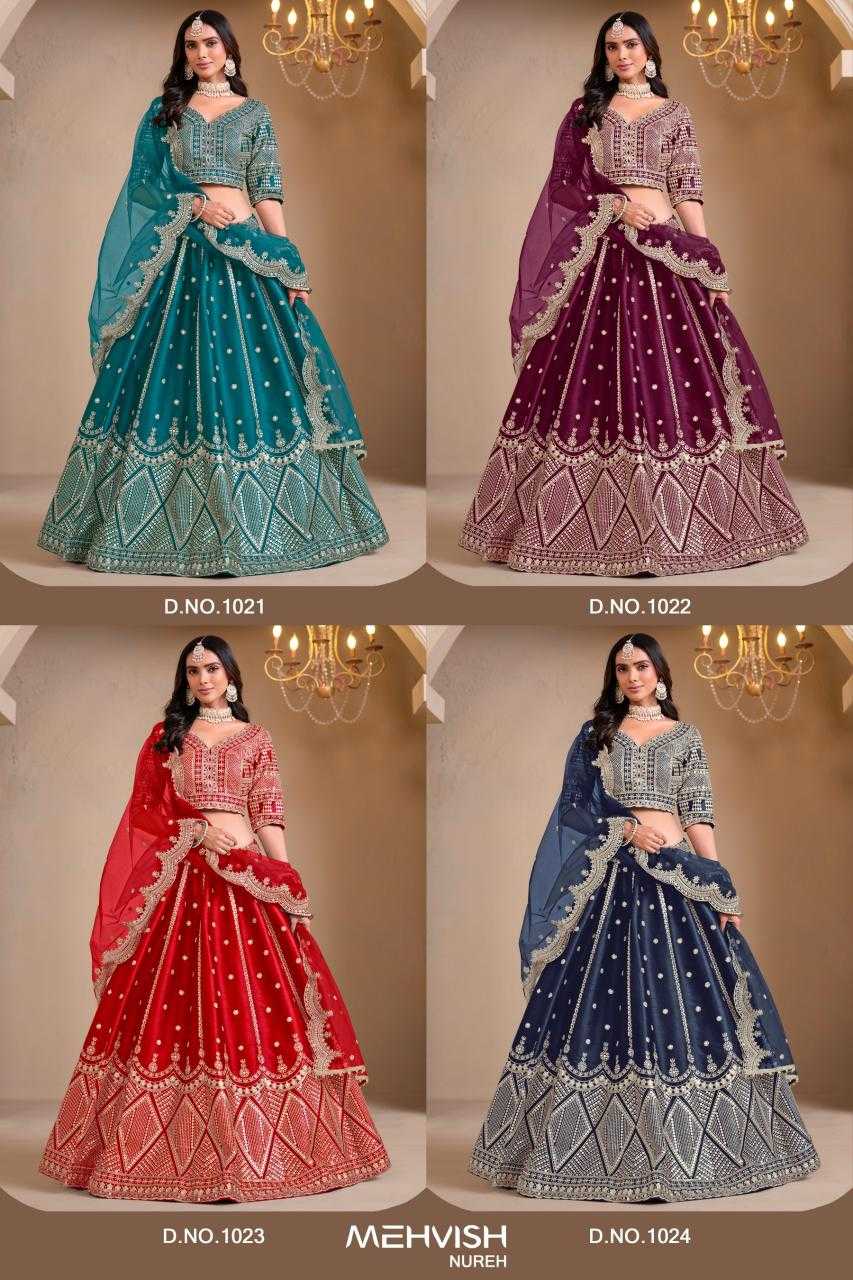 Ynf Art Silk KESH416 MEHVISH-NUREH Lehengas Wedding Collections Festive Collections Wholesale Silk Lehenga Wedding Lehenga After-Party Outfits Manufacturer- Kapda Export